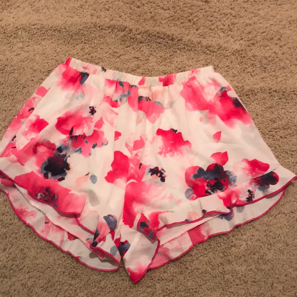 Flowy Floral Print Shorts